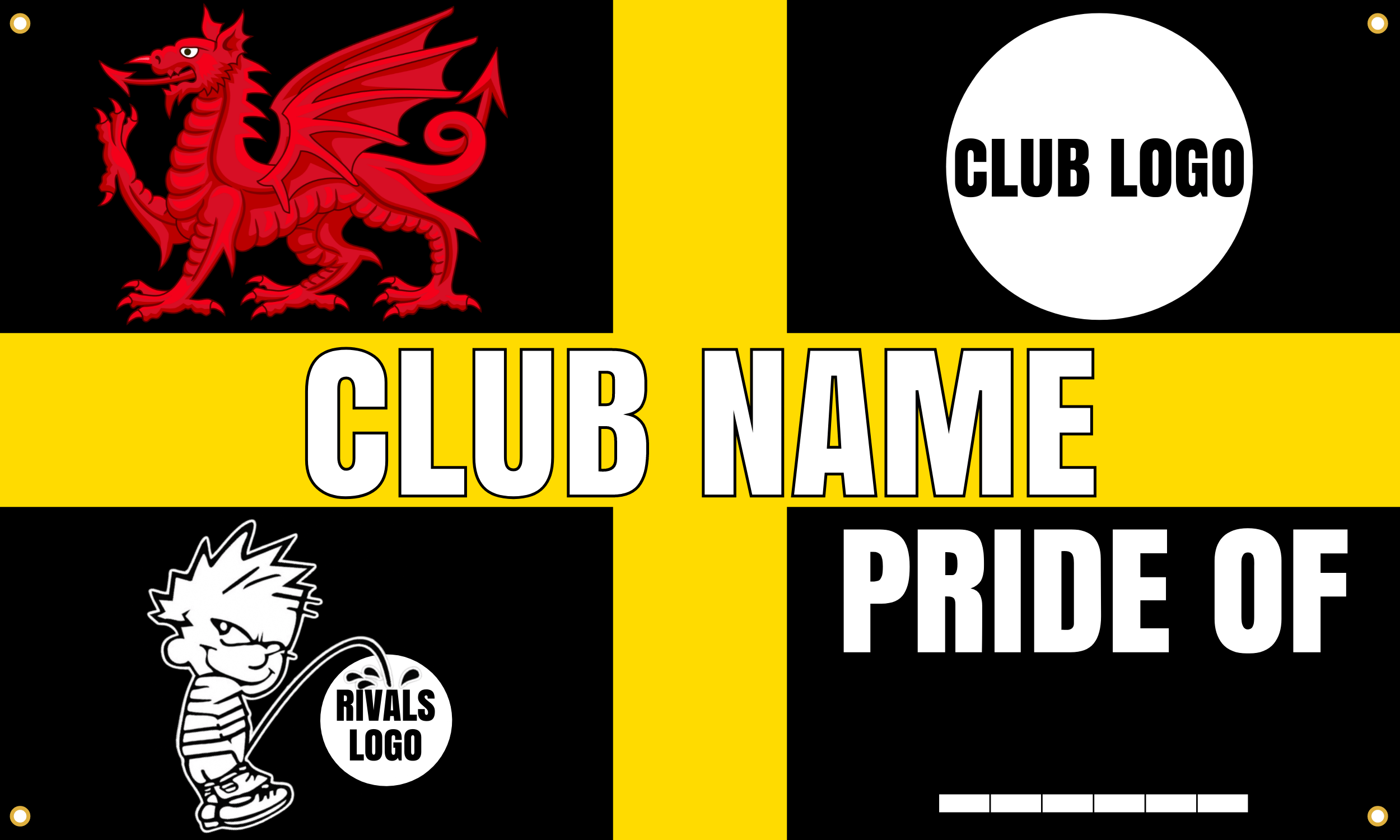 PRIDE AND RIVALS FLAG - WALES