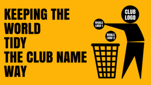 CUSTOM KEEPING THE WORLD TIDY STICKER