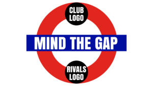 CUSTOM MIND THE GAP STICKER
