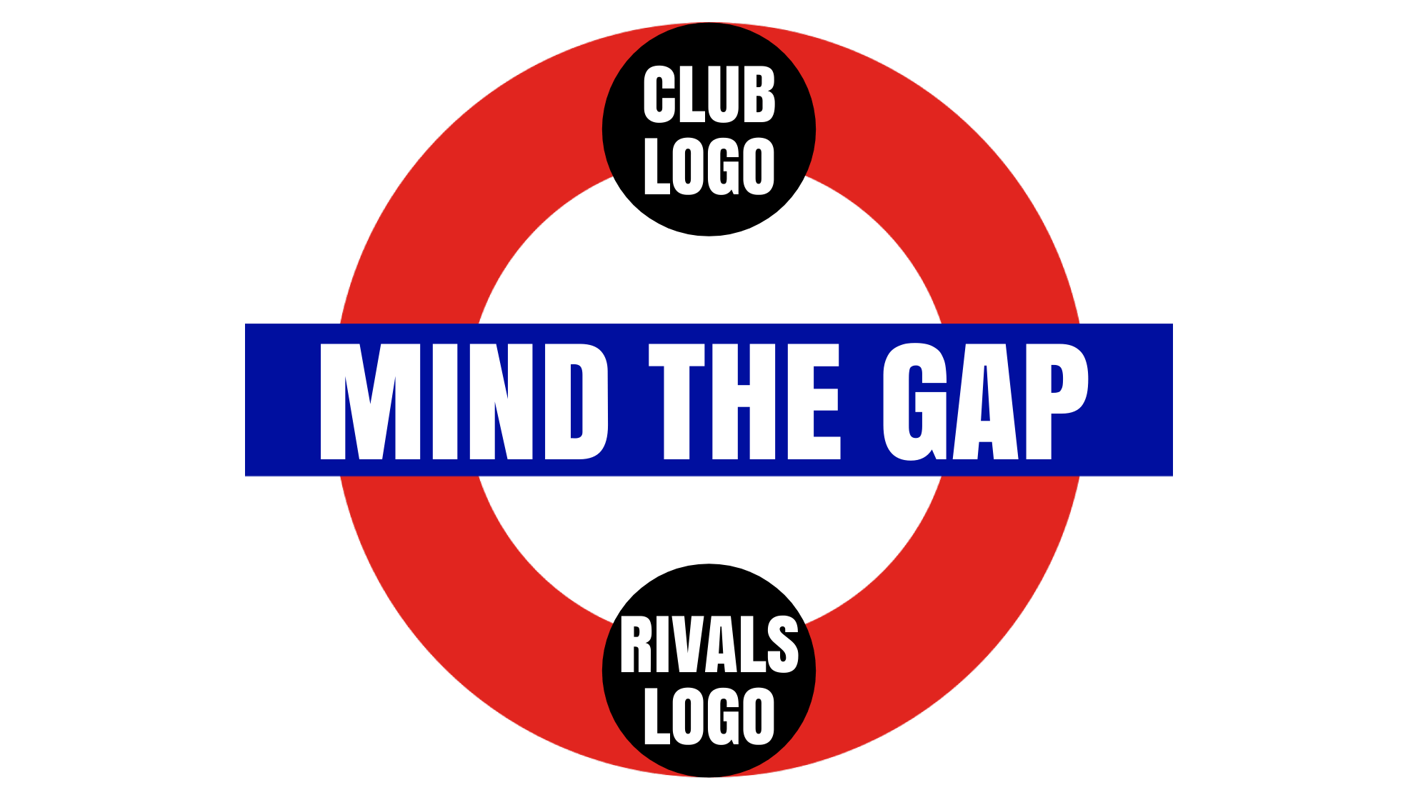 CUSTOM MIND THE GAP STICKER